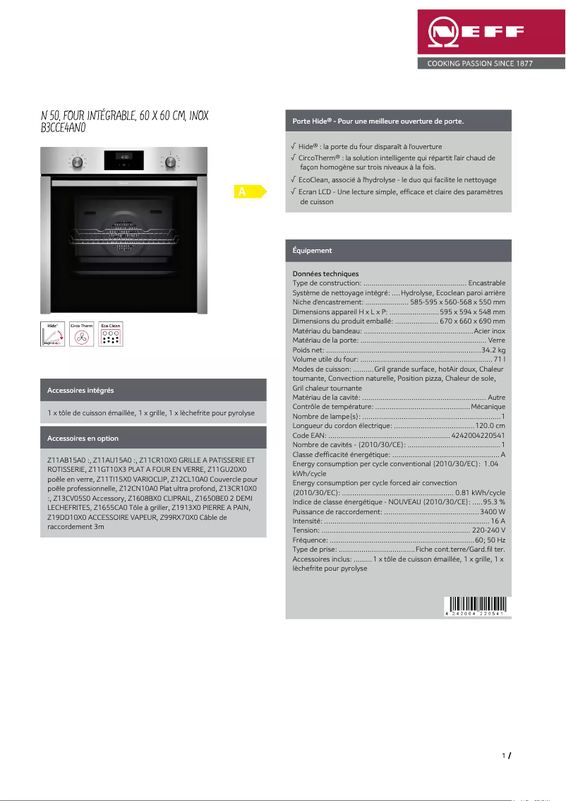 Image de la première page du manuel de l'appareil B3CCE4AN0