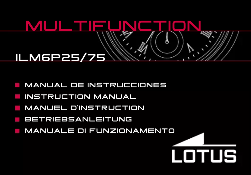 Page 1 de la notice Manuel utilisateur Lotus 15956