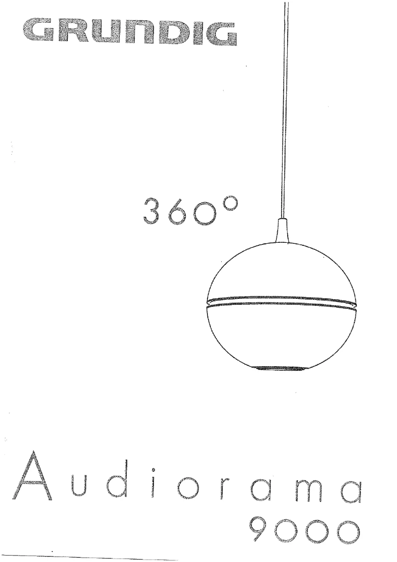 Image de la première page du manuel de l'appareil Audiorama 9000