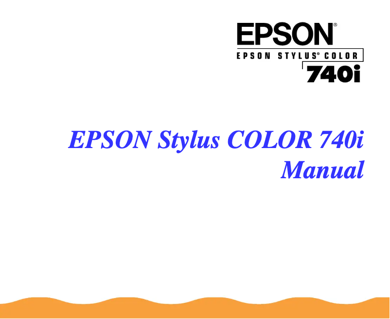 Page 1 de la notice Manuel utilisateur Epson Stylus Color 740i