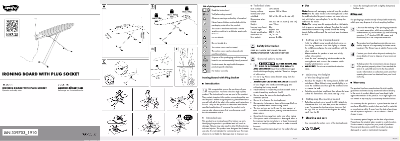 Page n°1 - Manuel utilisateur AquaPur IAN 339703