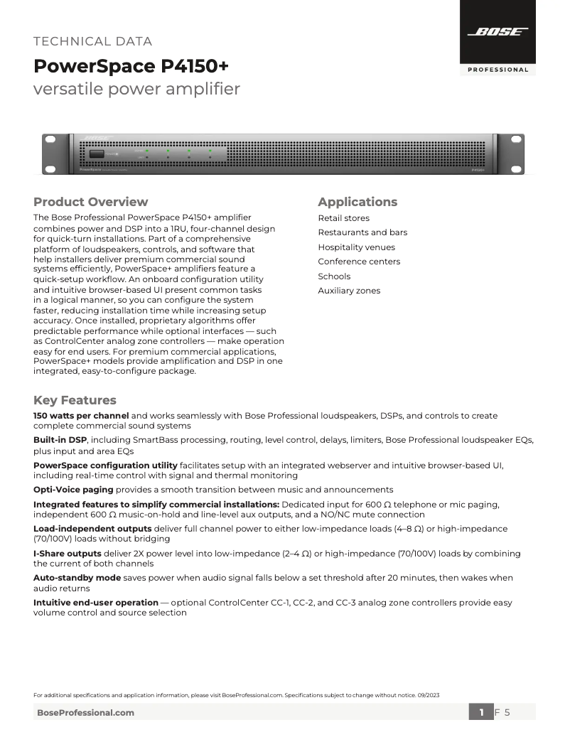Image de la première page du manuel de l'appareil PowerSpace P4150+