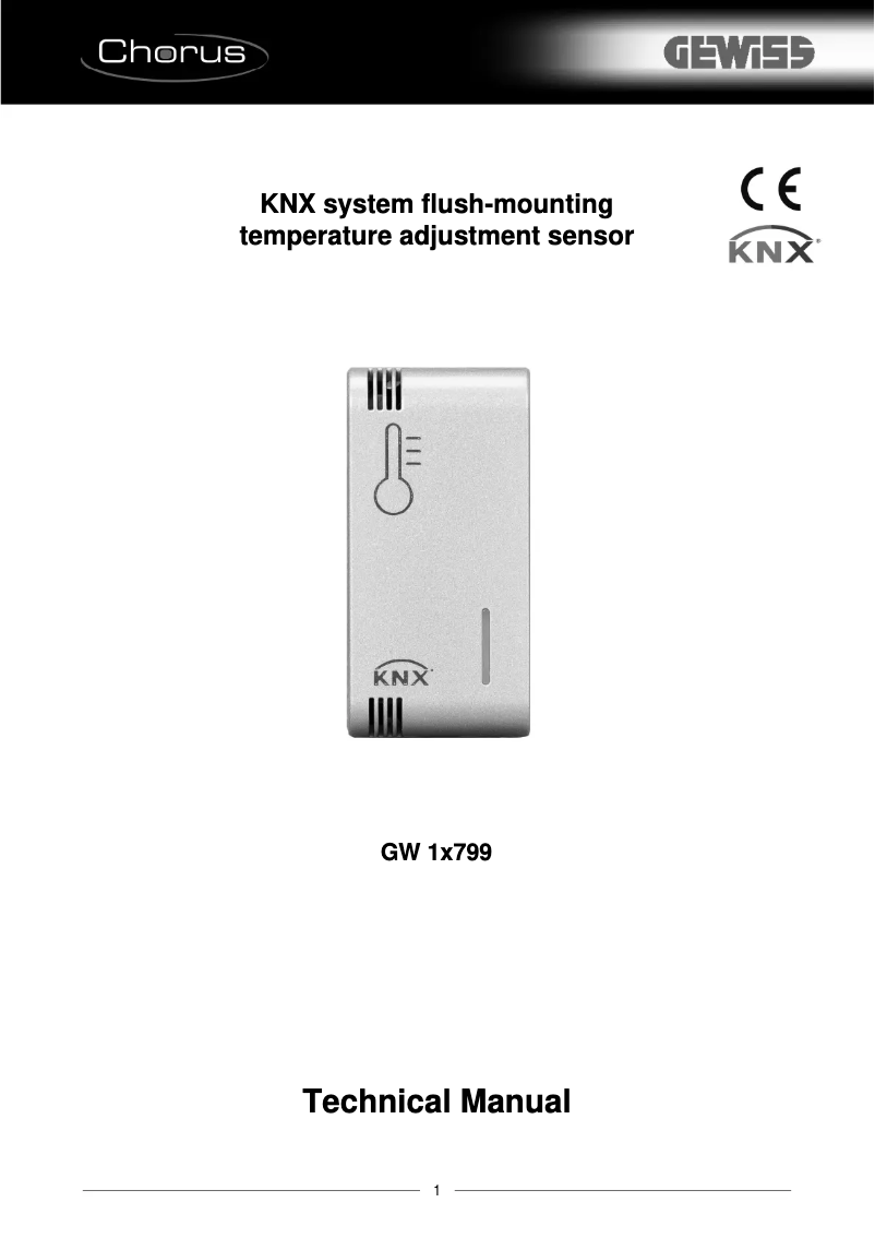 Page 1 de la notice Manuel utilisateur Gewiss GW14799