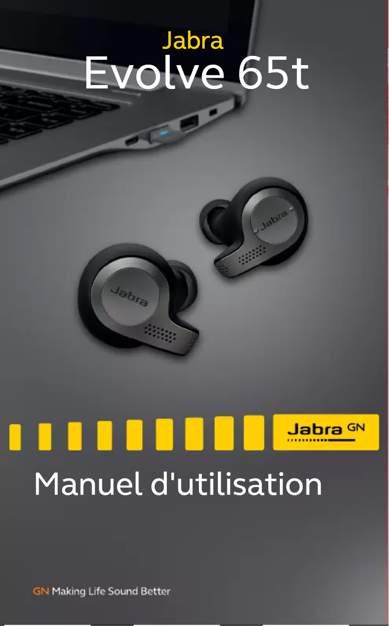 Page 1 de la notice Manuel utilisateur Jabra Evolve 65t
