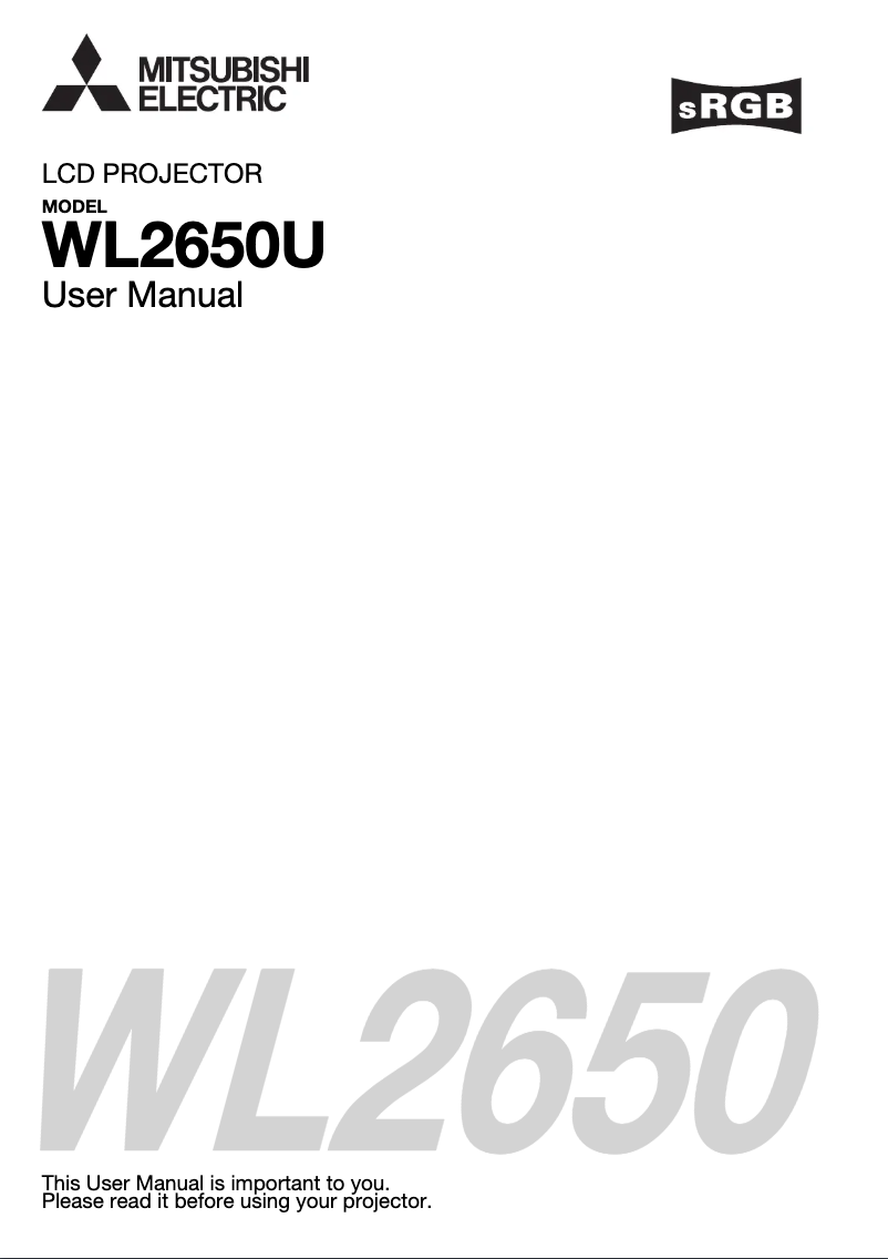 Image de la première page du manuel de l'appareil WL2650