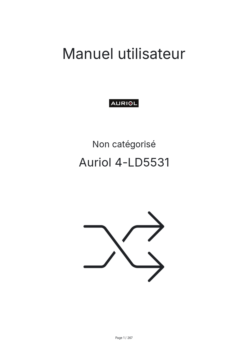 Image de la première page du manuel de l'appareil 4-LD5531
