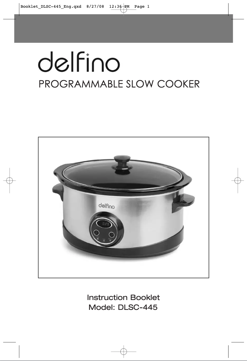 Page n°1 - Manuel utilisateur Toastess Delfino DLSC-445