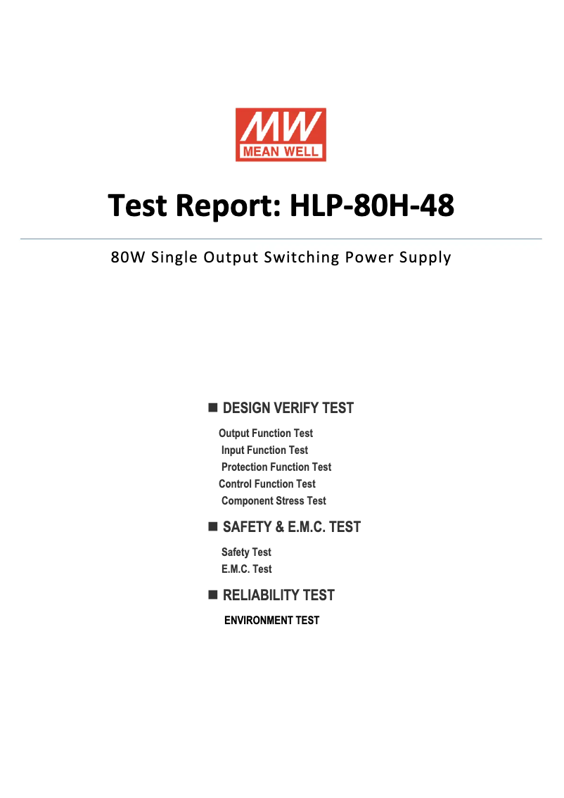 Image de la première page du manuel de l'appareil HLP-80H-48