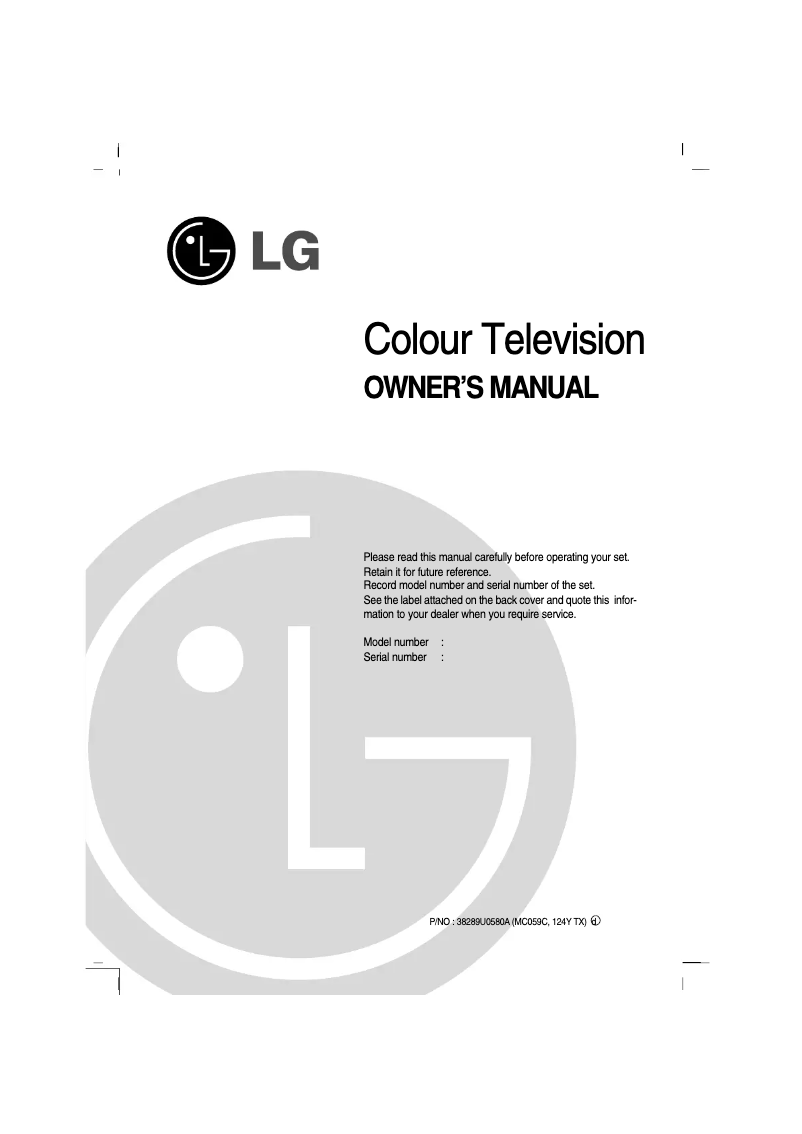 Image de la première page du manuel de l'appareil 21FS4RL