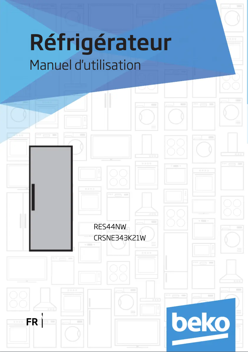 Page 1 de la notice Manuel utilisateur Beko RES44NW