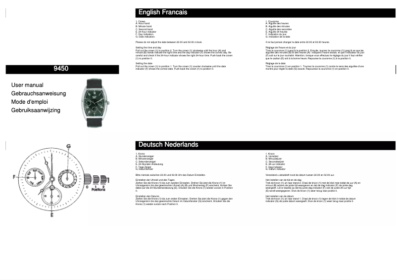 Page 1 de la notice Manuel utilisateur Davis 9450