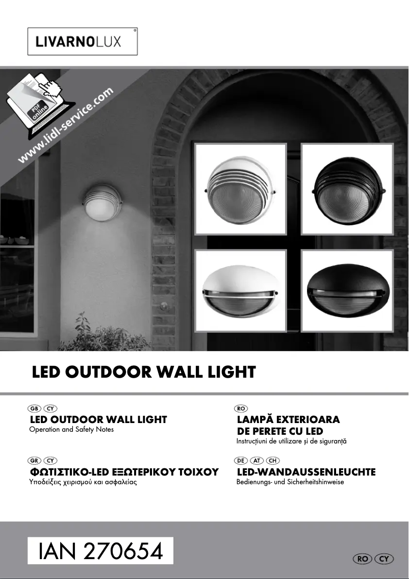 Página 1 del manual Manual de usuario Livarno Lux IAN 270654