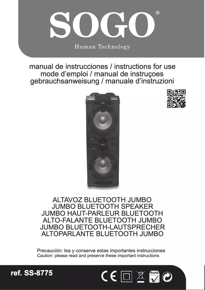 Page n°1 - Manuel utilisateur Sogo SS-8775