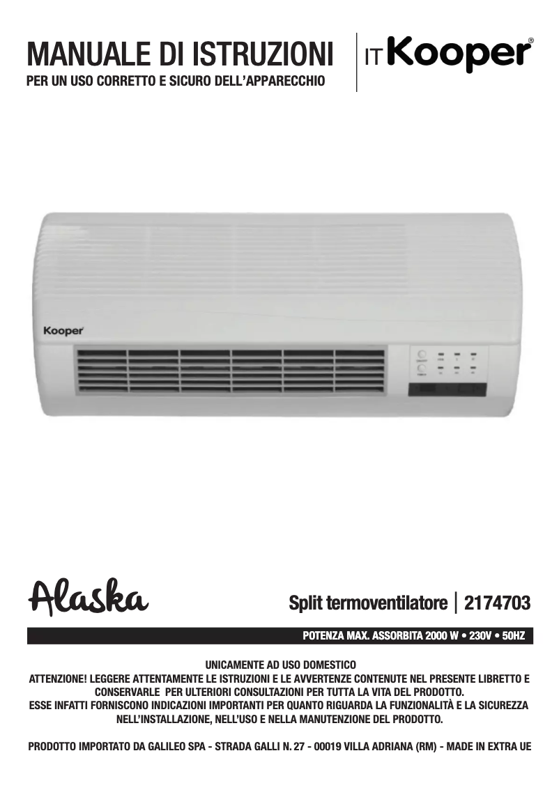 Image de la première page du manuel de l'appareil 2174703