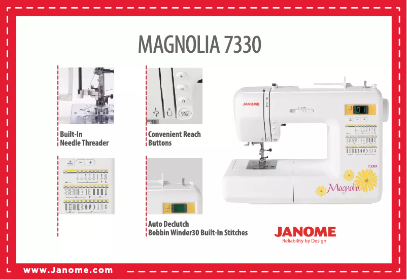 Page n°1 - Fiche technique Janome Magnolia 7330