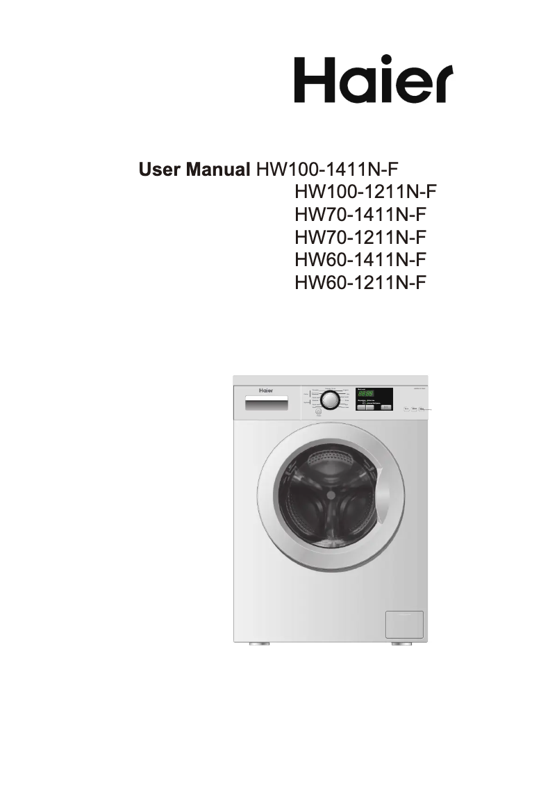 Página 1 del manual Manual de usuario Haier HW70-1211N-F