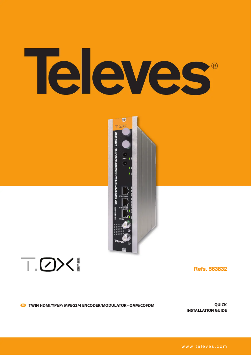 Page n°1 - Manuel utilisateur Televes T.0X TWIN 563832