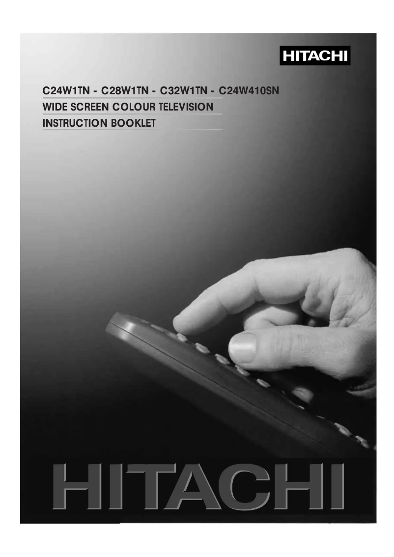 Page n°1 - Manuel utilisateur Hitachi C24W1TN