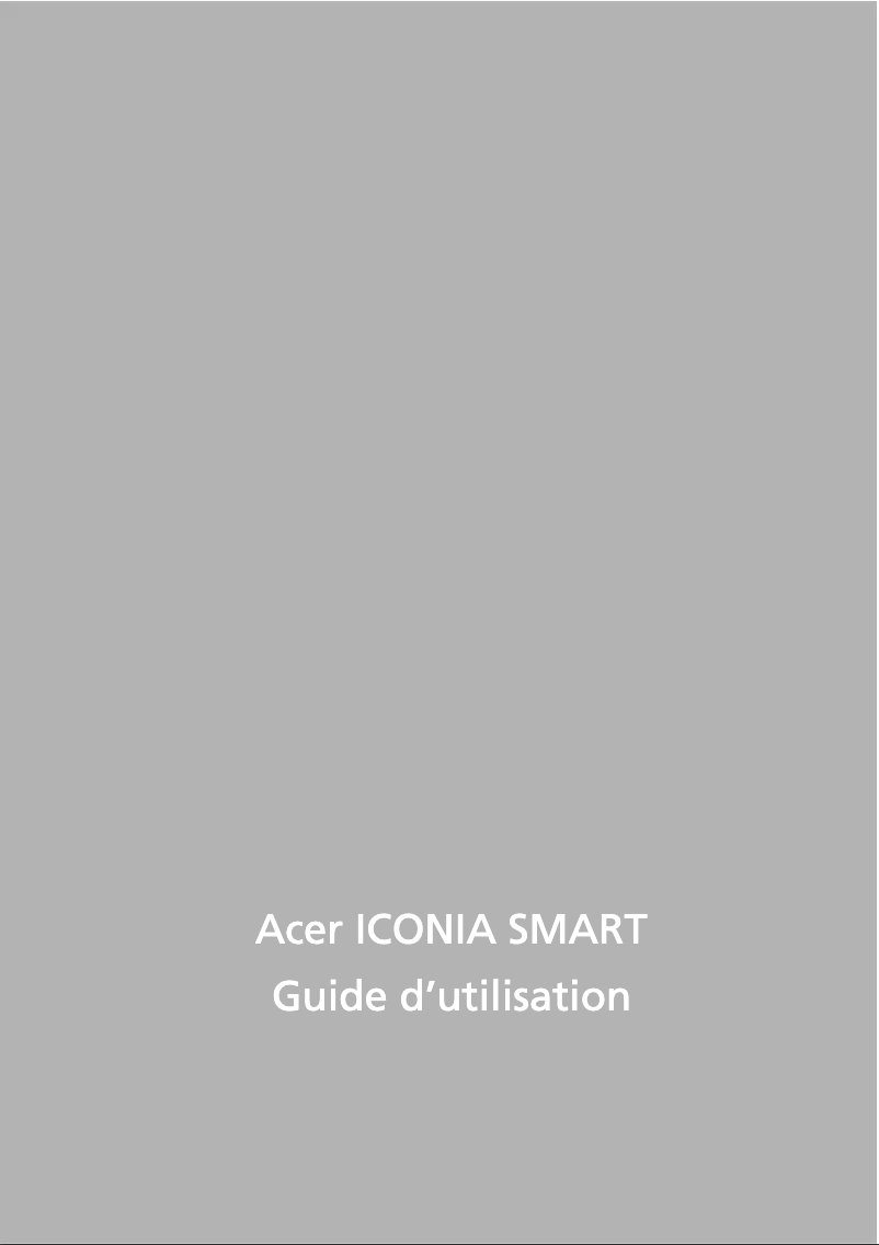 Image de la première page du manuel de l'appareil Iconia Smart S300