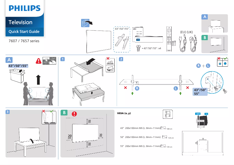 First page image of the manual for 50PUS7657
