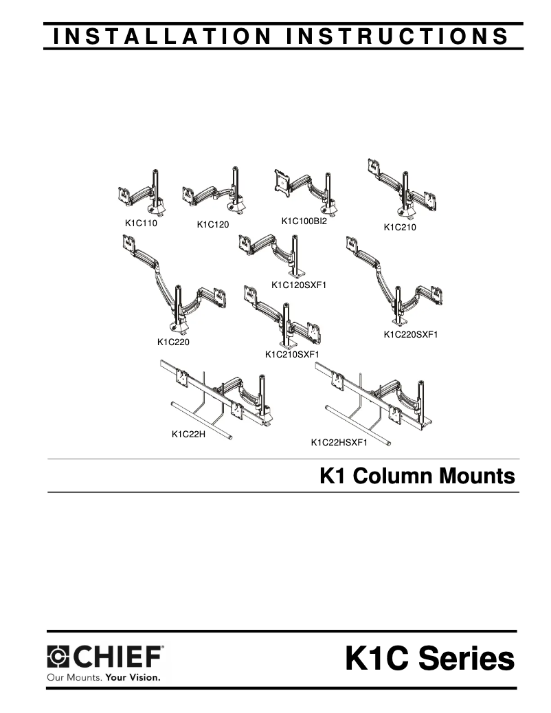 Page n°1 - Manuel utilisateur Chief K1C22HS
