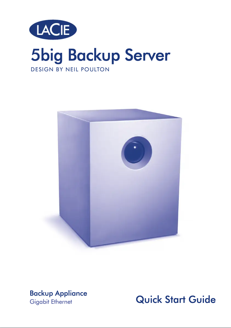 Page 1 de la notice Guide d'installation LaCie 5big Backup Server