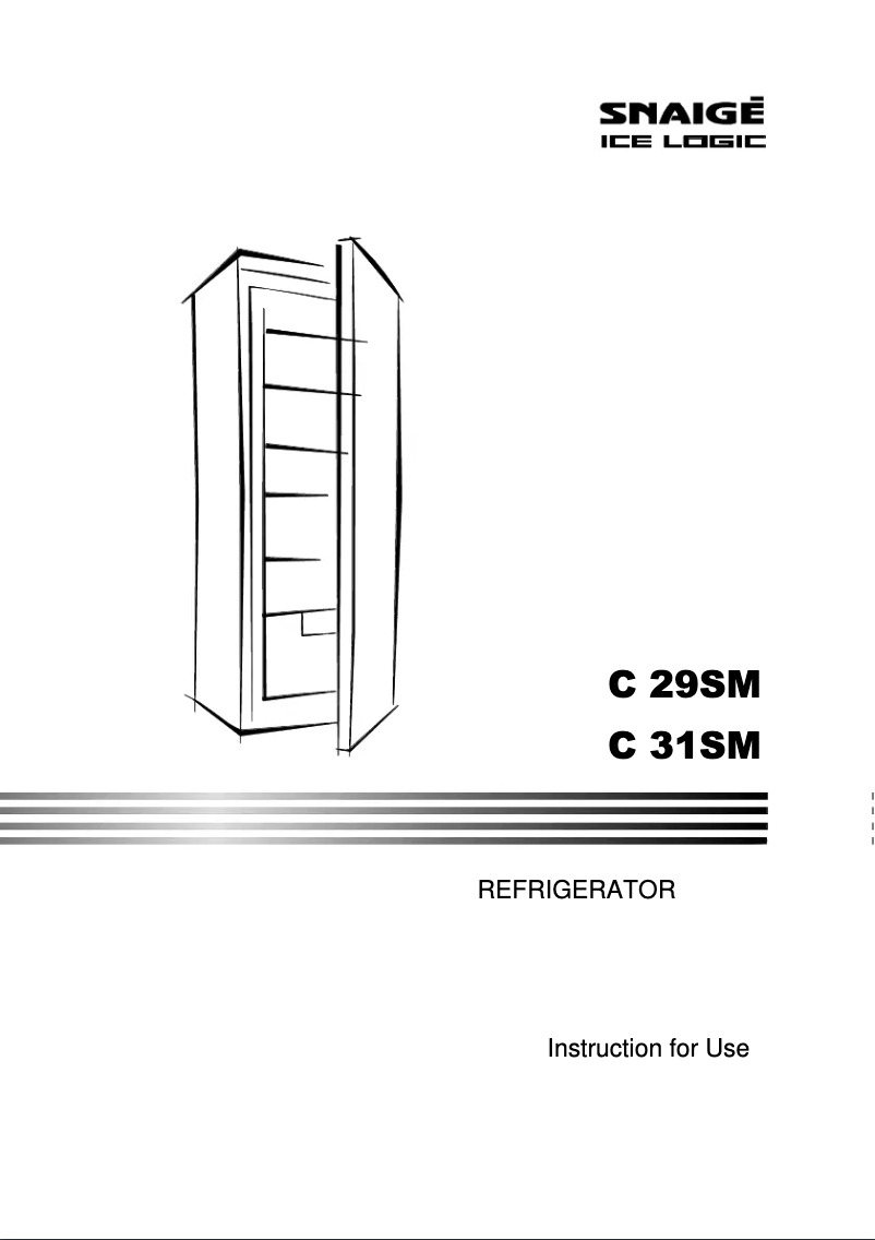 Page 1 de la notice Manuel utilisateur Snaigė C 29SM-T1002F1