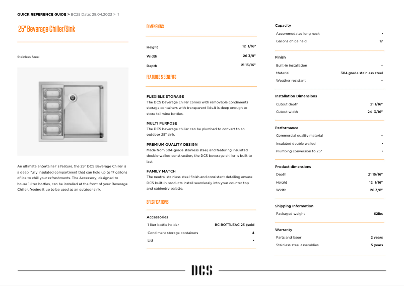 Página 1 del manual Manual de usuario DCS BC25