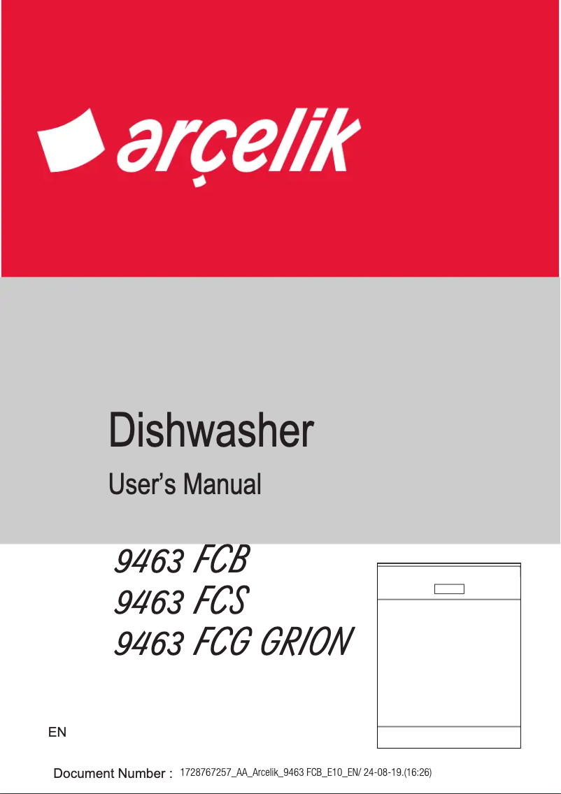 Page 1 de la notice Manuel utilisateur Arçelik 9463 FCS