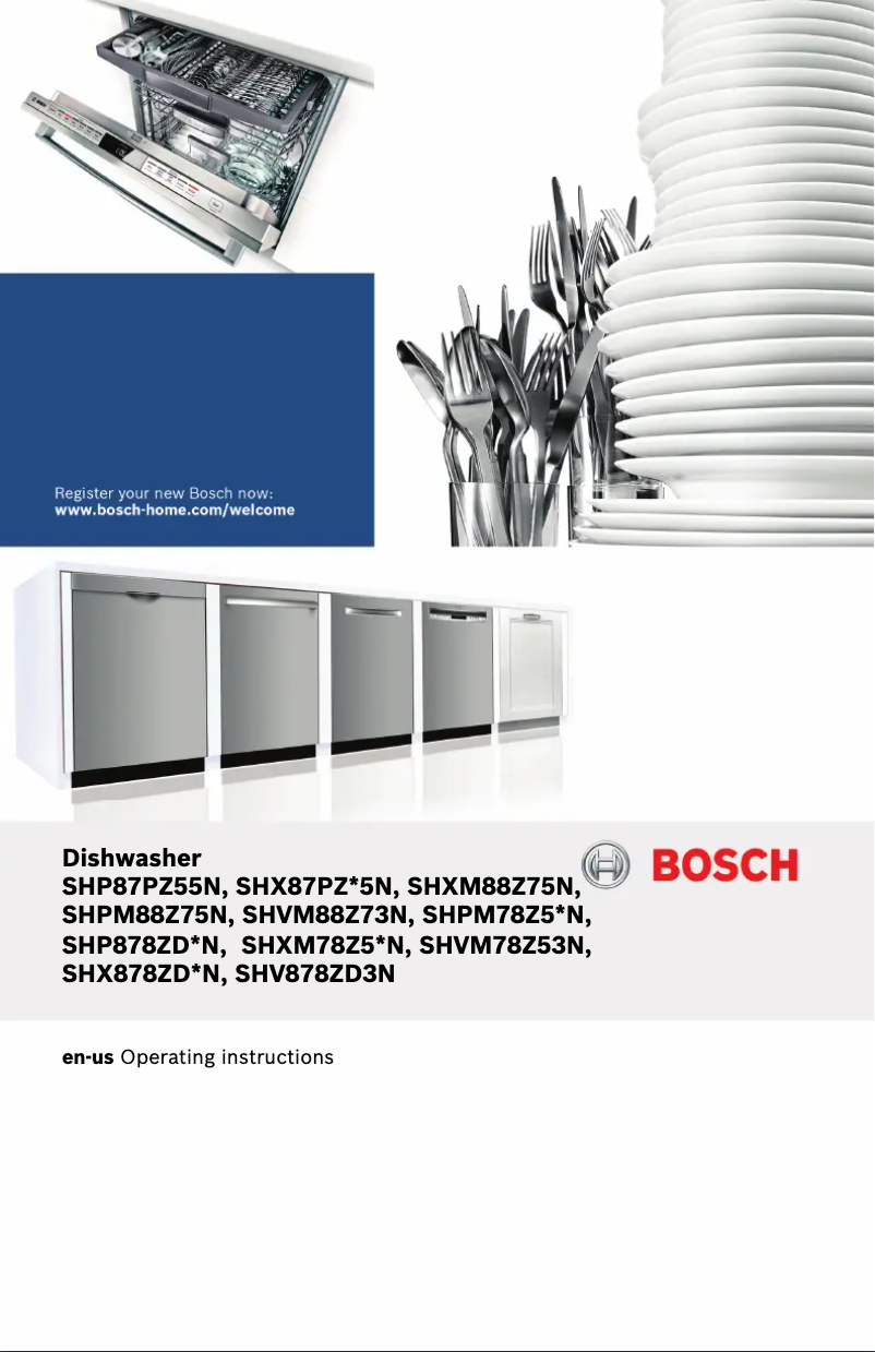 Page n°1 - Manuel utilisateur Bosch SHP88PZ55N