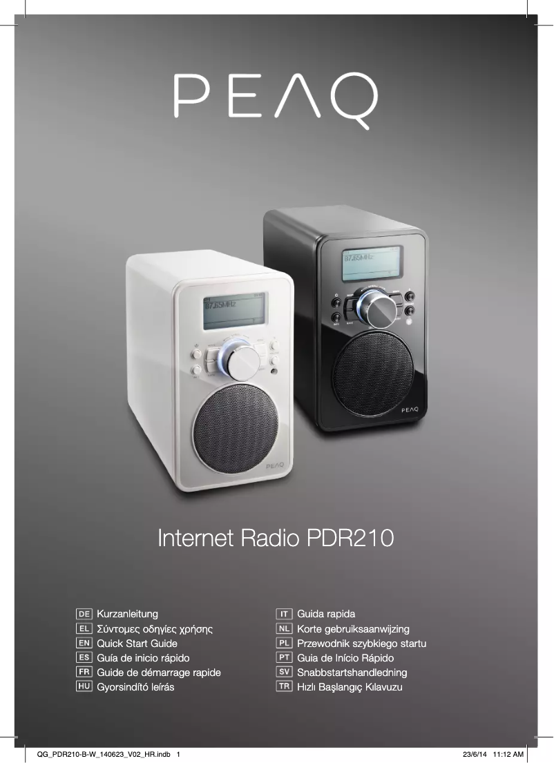 Page 1 de la notice Manuel utilisateur PEAQ PDR210