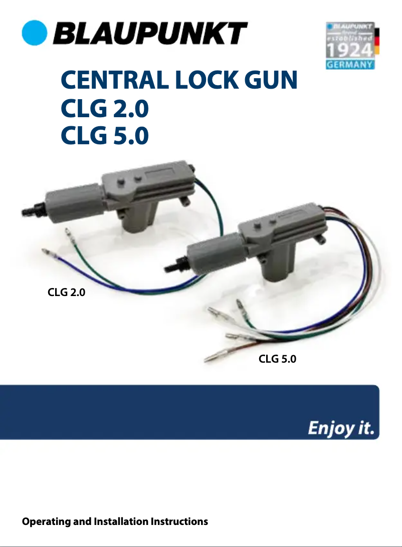 Page 1 de la notice Manuel utilisateur Blaupunkt CLG 2.0