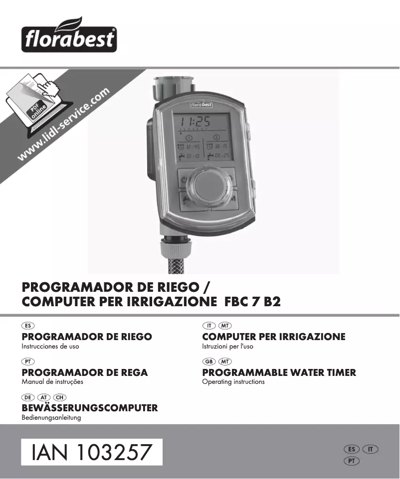 Page 1 de la notice Manuel utilisateur Florabest IAN 103257