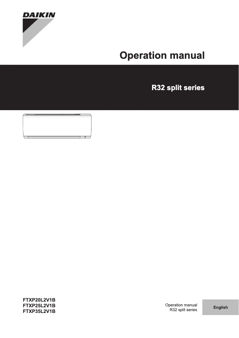 Image de la première page du manuel de l'appareil FTXP20L