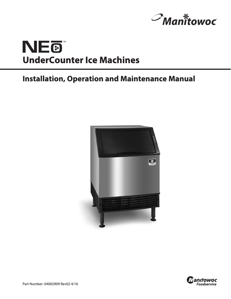 Page n°1 - Manuel utilisateur Manitowoc UR-0310A