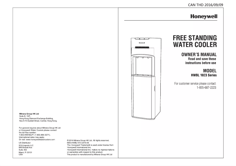 Image de la première page du manuel de l'appareil HWBL1023