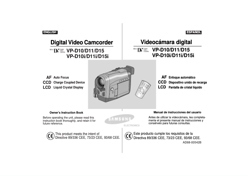 Página 1 del manual Manual de usuario Samsung VP-D10i