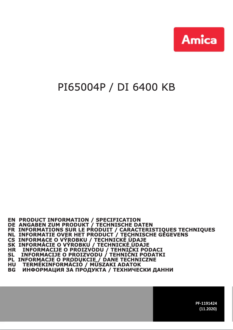 Image de la première page du manuel de l'appareil PI65004P