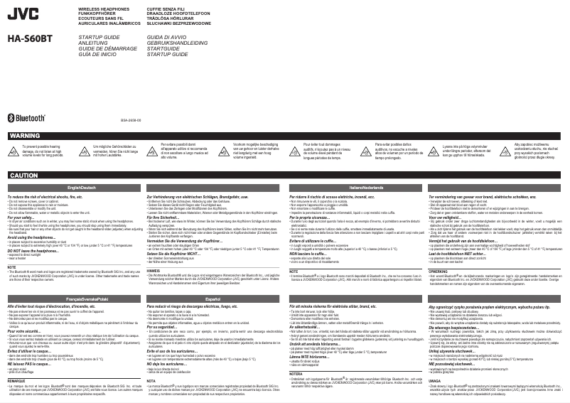 Page 1 de la notice Manuel utilisateur JVC HA-S60BT