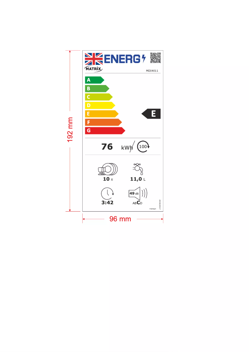 Page n°1 - Label énergétique Matrix MDI4011