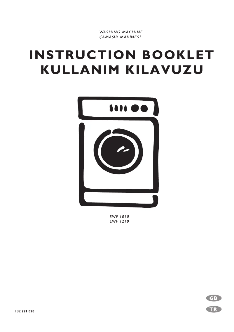 Page 1 de la notice Manuel utilisateur Electrolux EWF1010