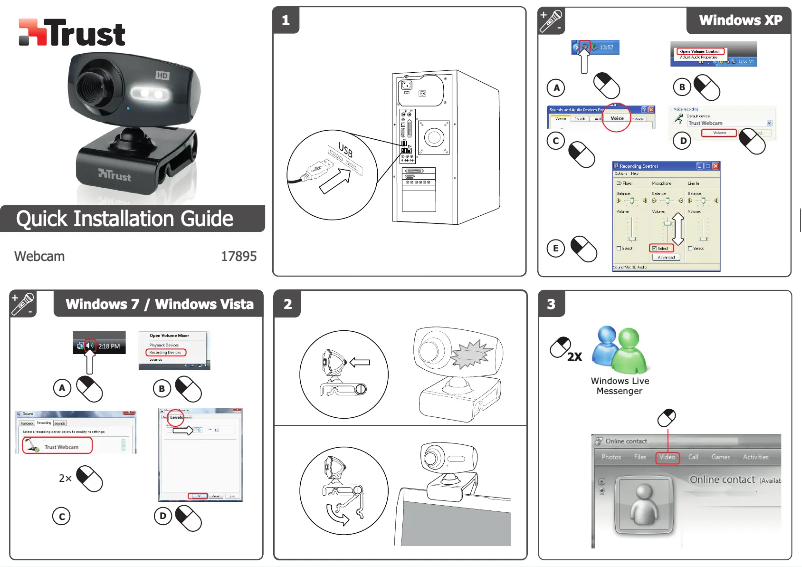 Image de la première page du manuel de l'appareil 17895 eLight HD 720p