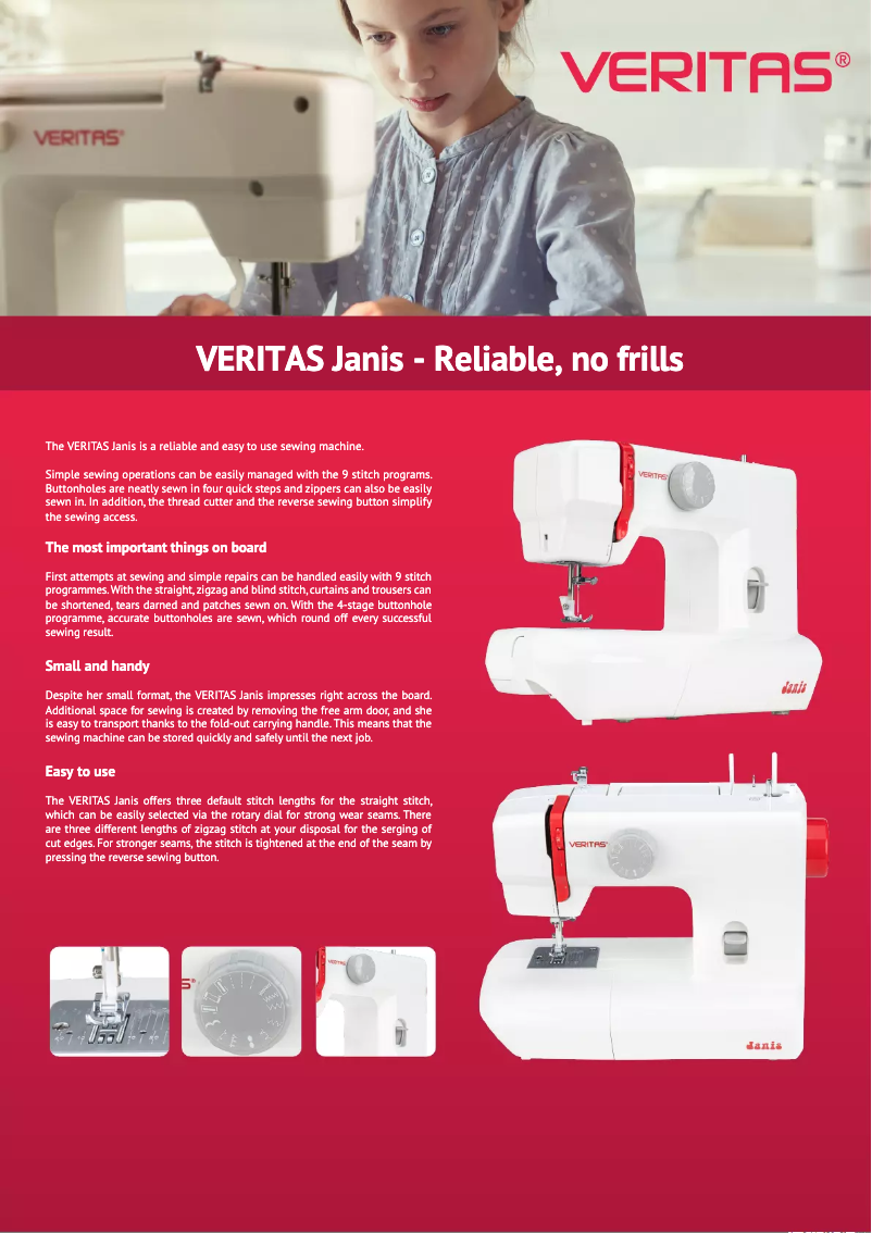 Image de la première page du manuel de l'appareil Janis