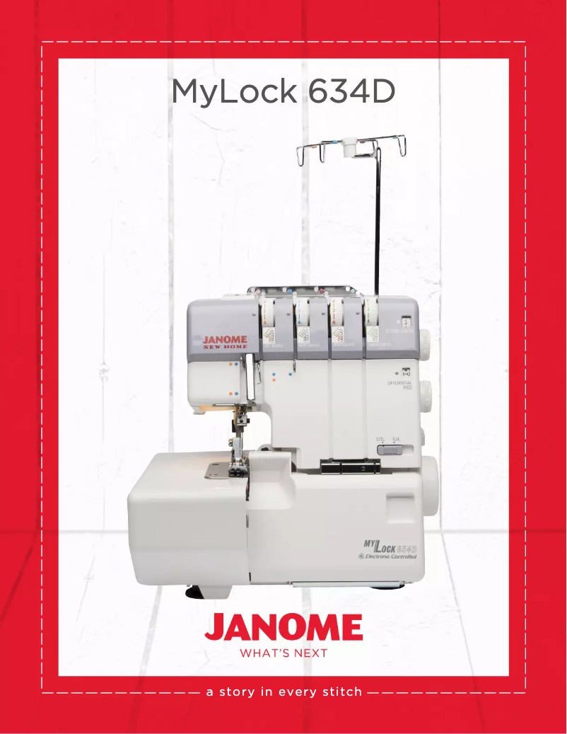 Page n°1 - Fiche technique Janome MyLock 634D