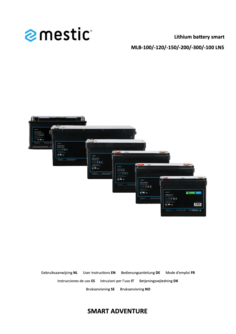 Page n°1 - Manuel utilisateur Mestic MLB-300