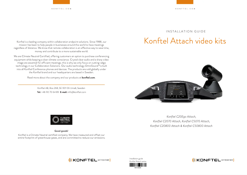 Page n°1 - Manuel utilisateur Konftel C50800 Attach