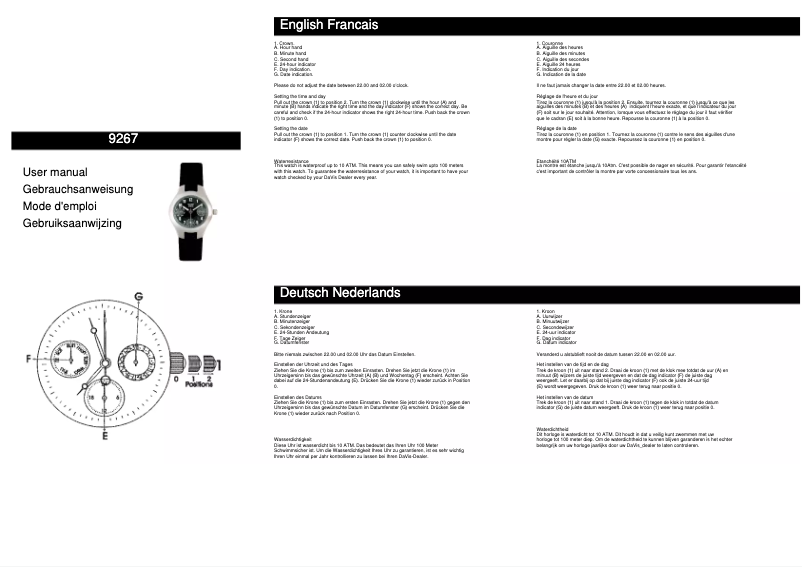 Image de la première page du manuel de l'appareil 9267