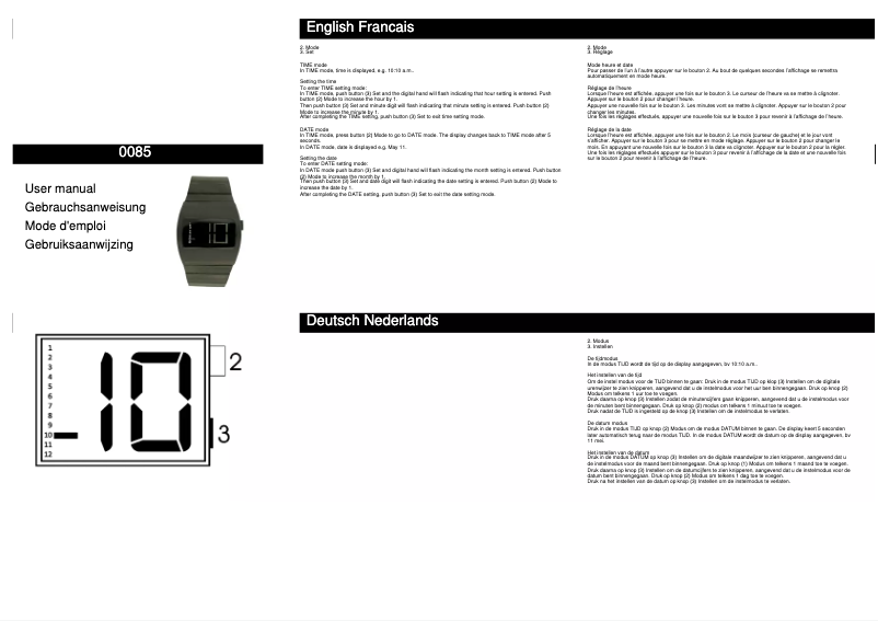 Page n°1 - Manuel utilisateur Davis 0085