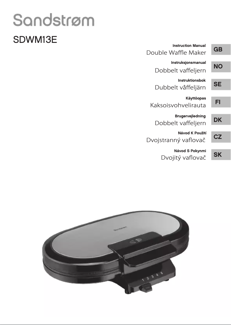 Page 1 de la notice Manuel utilisateur Sandstrøm SDWM13E