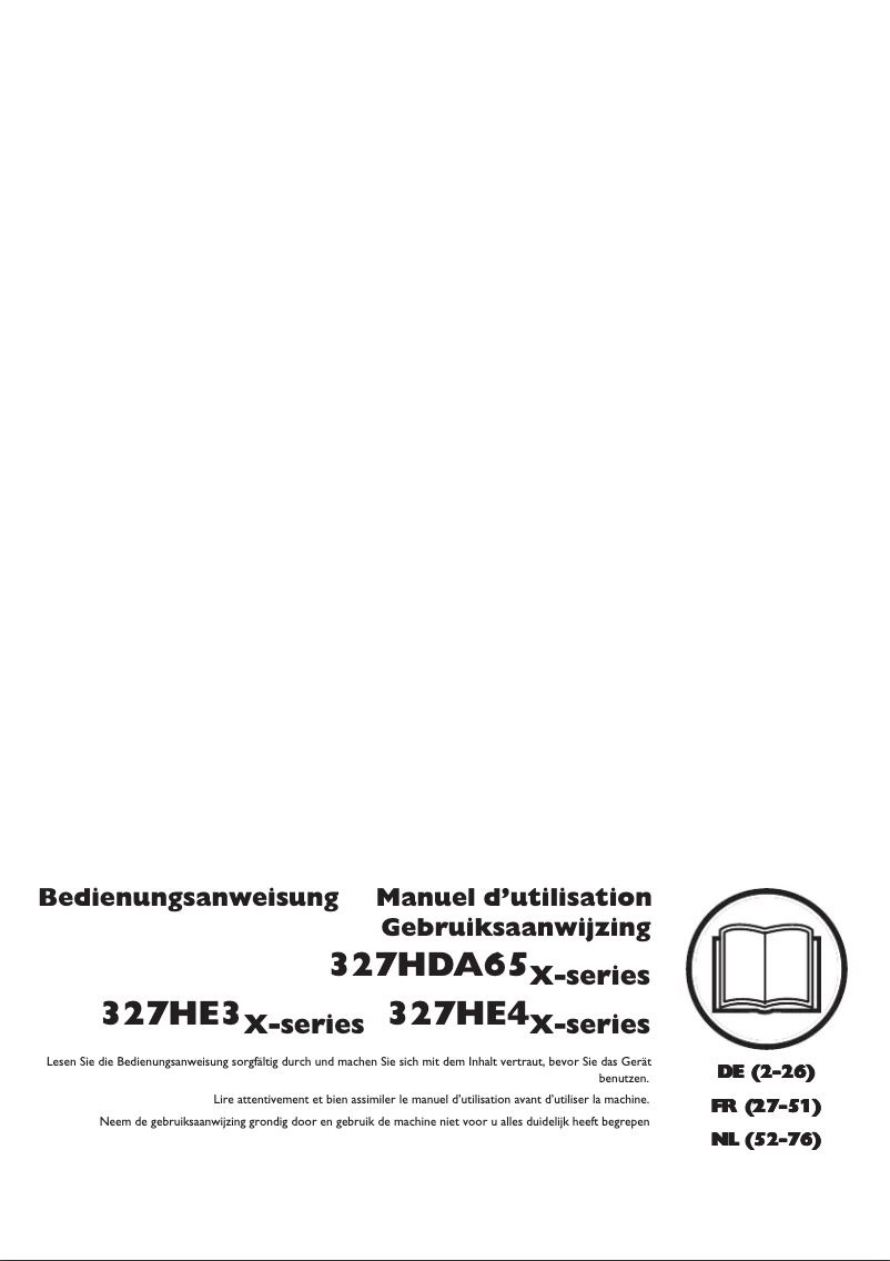 Image de la première page du manuel de l'appareil 327HE3X-series